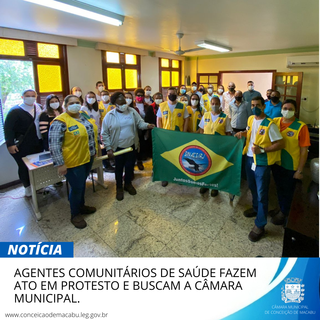 AGENTES COMUNITÁRIOS DE SAÚDE FAZEM ATO EM PROTESTO E BUSCAM A CÂMARA MUNICIPAL.