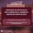 CERIMÔNIA DE DIPLOMAÇÃO DOS CANDIDATOS E CANDIDATA ELEITOS NO PLEITO DE 2024